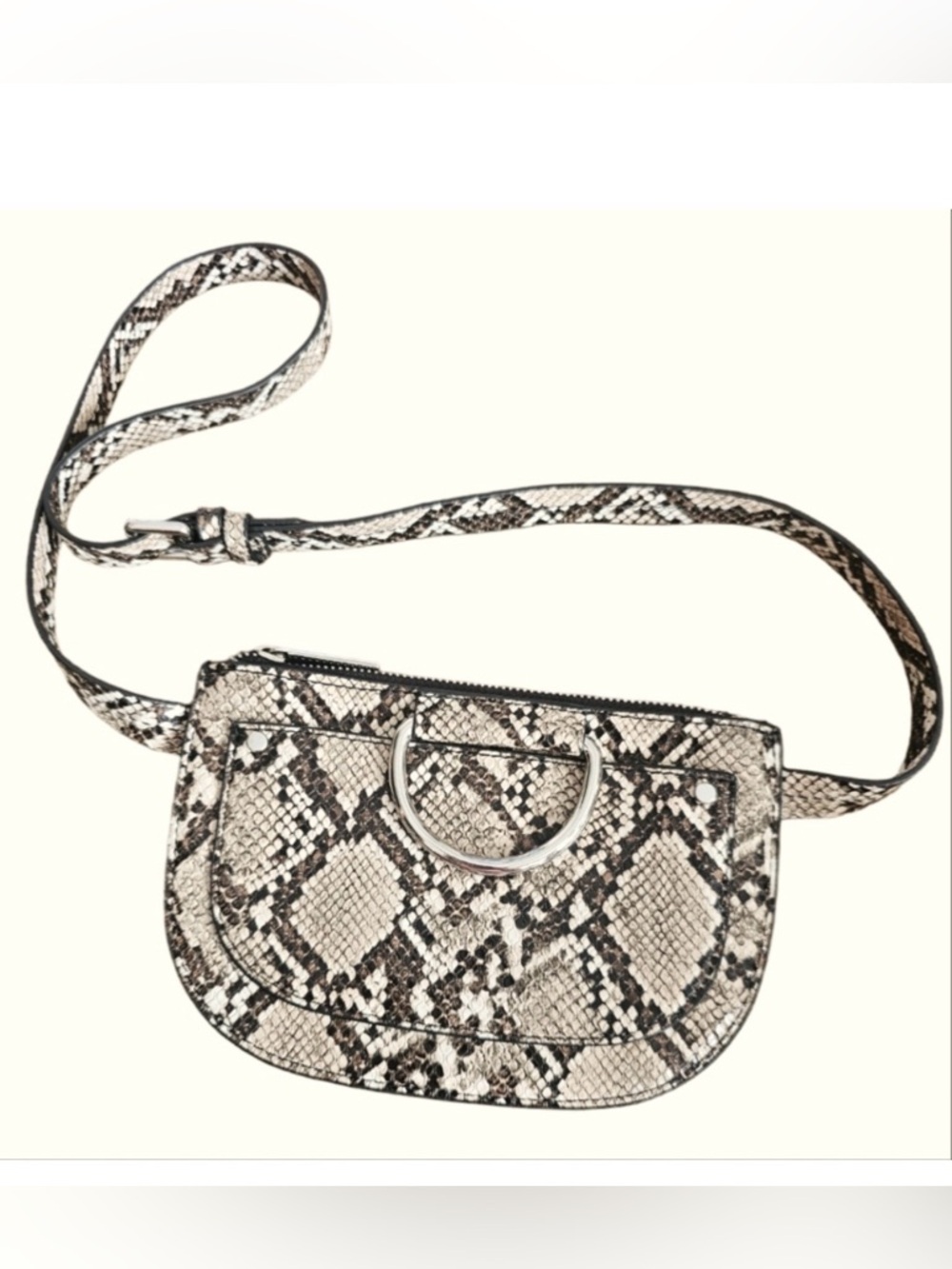 Zara snakeskin print belt bag